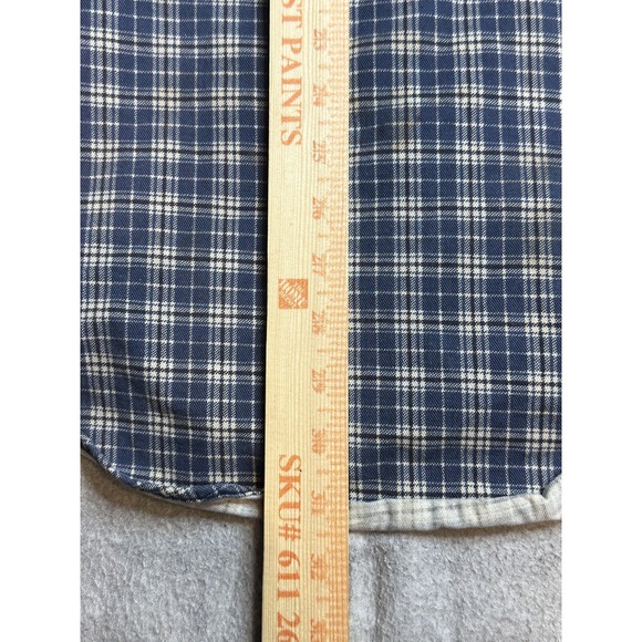 Wrangler FR Shirt Mens Large Blue Plaid Flannel Snap Western HRC2 2112 Work - Picture 9 of 11